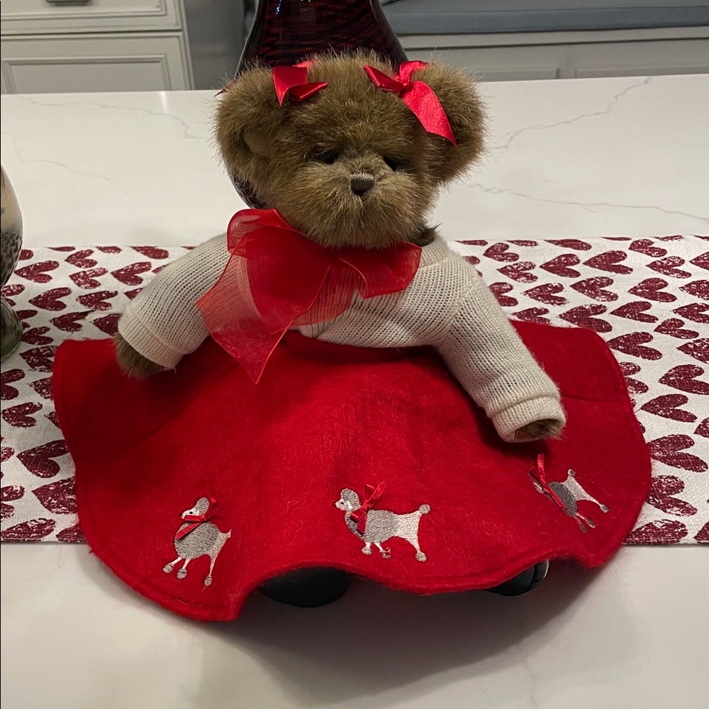 Red Dress Teddy Bear with Bow